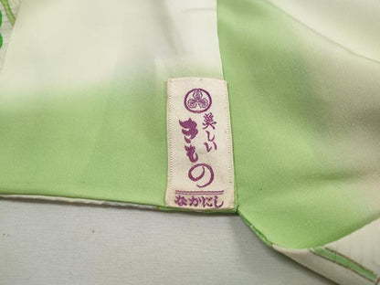 平和屋着物■訪問着　駒刺繍　更紗花文　金彩　正絹　逸品　DABH1267qa