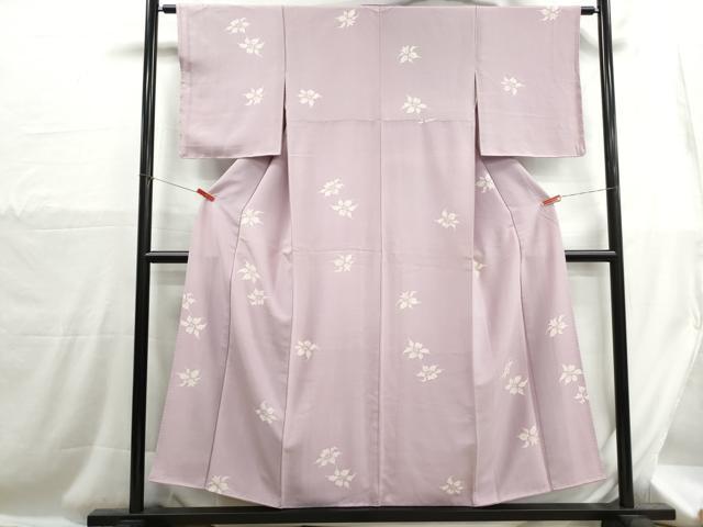 平和屋着物■上質な小紋　舞花文　正絹　逸品　DABH1268qa