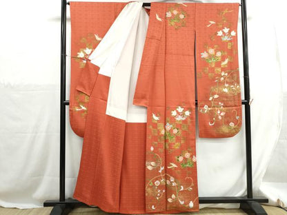 平和屋着物■豪華振袖　花鳥文　金彩　正絹　逸品　DABH1271qa