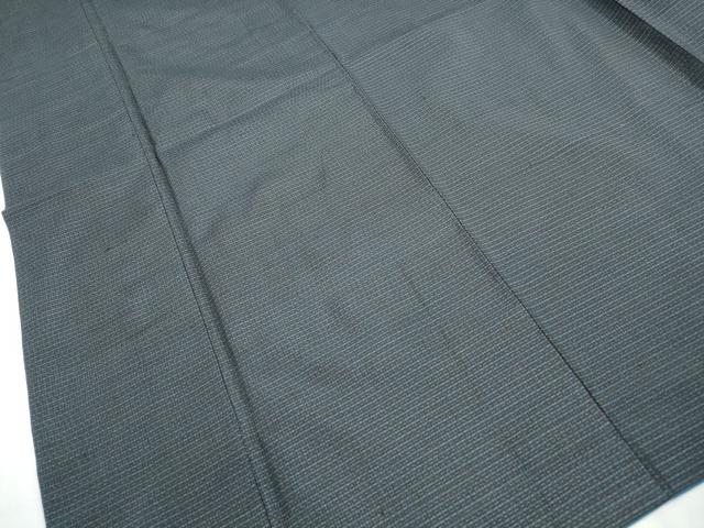 平和屋着物■上質な紬　格子文　正絹　逸品　DABH1272qa