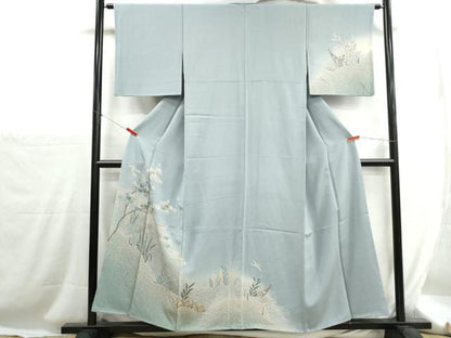 平和屋着物■訪問着　友禅　流水飛鳥文　舟　暈し染め　正絹　逸品　DABH1280qa