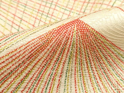 平和屋着物■上質な小紋　松葉文　正絹　逸品　DABH1281qa