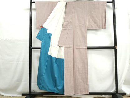 平和屋着物■上質な紬　間道　正絹　逸品　DABH1284qa