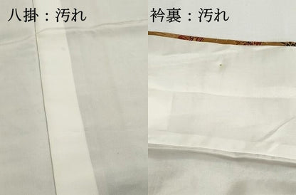 平和屋着物■上質な小紋　紬地　型染め　更紗花文　正絹　逸品　DABH1287qa
