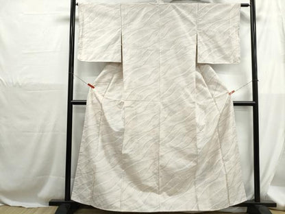 平和屋着物■上質な紬　よろけ縞　正絹　逸品　DABH1288qa