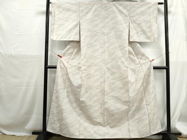 平和屋着物■上質な紬　よろけ縞　正絹　逸品　DABH1288qa