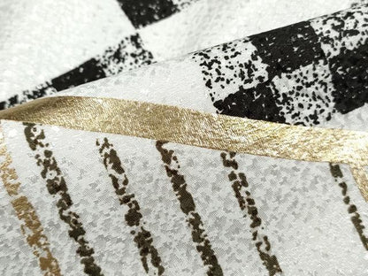 平和屋着物■訪問着　市松間道　金彩　洗える着物　DABH1295qa