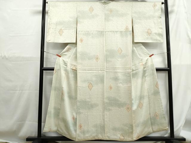 平和屋着物■上質な小紋　霞菱文　正絹　逸品　DABH1300qa