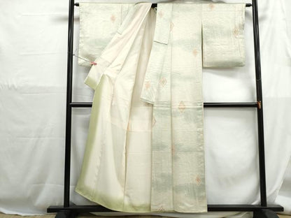 平和屋着物■上質な小紋　霞菱文　正絹　逸品　DABH1300qa