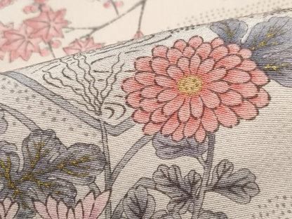 平和屋着物■上質な小紋　風景花文　金彩　正絹　逸品　DABH1301qa
