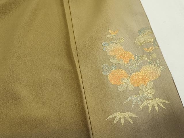 平和屋着物■豪華色留袖　地紙風景花文　暈し染め　金銀彩　正絹　逸品　DABH1310qa