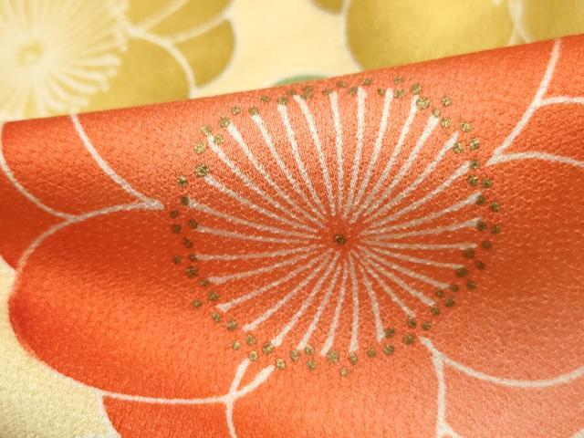 平和屋着物■上質な小紋　舞梅文　金彩　正絹　逸品　DABH1318qa