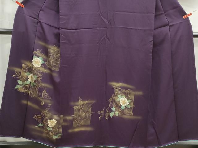 平和屋着物■訪問着　色紙椿文　金銀彩　正絹　逸品　DABH1322qa