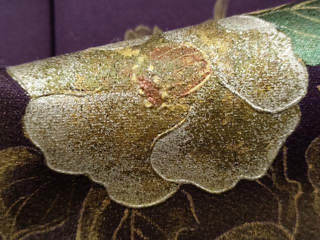 平和屋着物■訪問着　色紙椿文　金銀彩　正絹　逸品　DABH1322qa