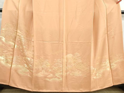 平和屋着物■豪華色留袖　作家物　寿光織　洛中絵図　金糸　正絹　逸品　DABH1326qa