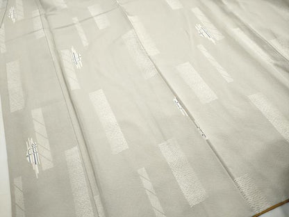 平和屋着物■上質な小紋　幾何学短冊文　正絹　逸品　DABH1328qa