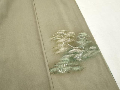 平和屋着物■豪華色留袖　樹林風景文　暈し染め　金彩　正絹　逸品　DABH1330qa