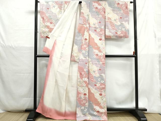 平和屋着物■上質な小紋　道長鴛鴦花文　金銀彩　正絹　逸品　DABH1333qa