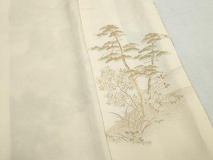 平和屋着物■豪華色留袖　寿光織　人物風景文　金糸　正絹　逸品　DABH1337qa