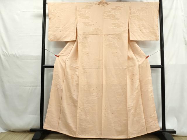 平和屋着物■上質な小紋　絞り　流水重ね雲文　正絹　逸品　DABH1339qa