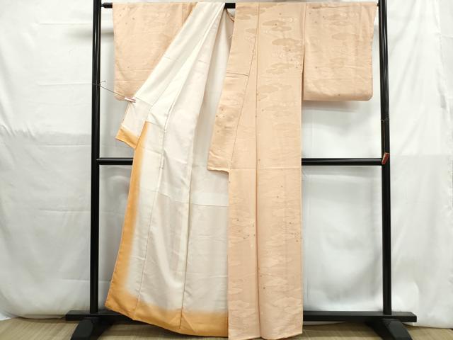 平和屋着物■上質な小紋　絞り　流水重ね雲文　正絹　逸品　DABH1339qa