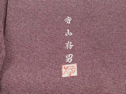 平和屋着物●創業460年・千總　江戸小紋　角通し　寺山存男　正絹　逸品　DABH1341qa