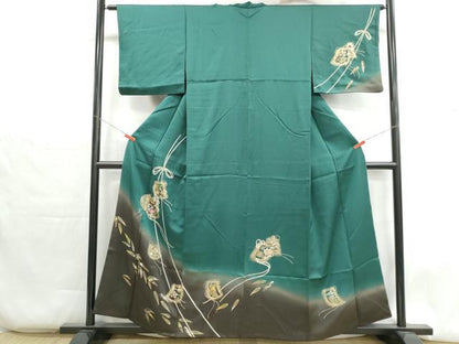 平和屋着物■訪問着　短冊　笹葉文　暈し染め　金彩　松坂屋扱い　正絹　逸品　DABH1349qa