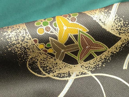 平和屋着物■訪問着　短冊　笹葉文　暈し染め　金彩　松坂屋扱い　正絹　逸品　DABH1349qa