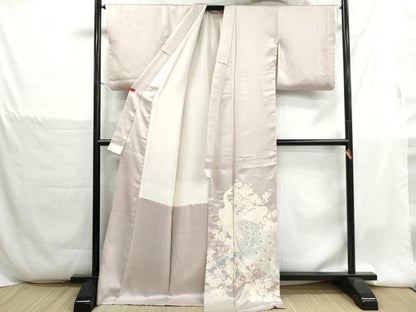 平和屋着物■豪華色留袖　孔雀枝梅文　ロング丈　正絹　逸品　DABH1361qa