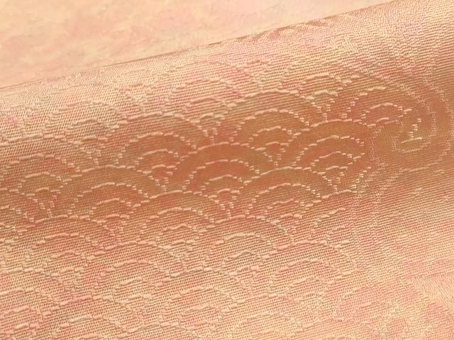 平和屋着物■上質な小紋　霞青海波文　暈し染め　正絹　逸品　DABH1366qa