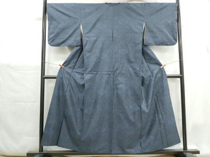 平和屋着物■本場大島紬　7マルキ　幾何学文　正絹　逸品　DABH1374qa