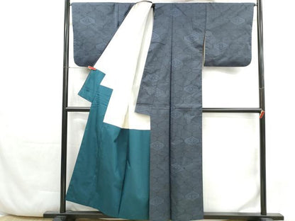 平和屋着物■本場大島紬　7マルキ　幾何学文　正絹　逸品　DABH1374qa