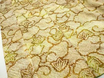 平和屋着物■上質な小紋　総絞り　唐草葉文　暈し染め　正絹　逸品　DABH1377qa
