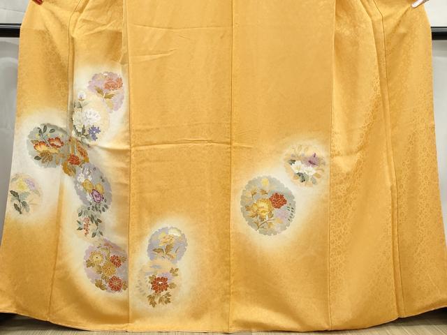 平和屋着物■訪問着　雪輪花文　暈し染め　正絹　逸品　DABH1379qa