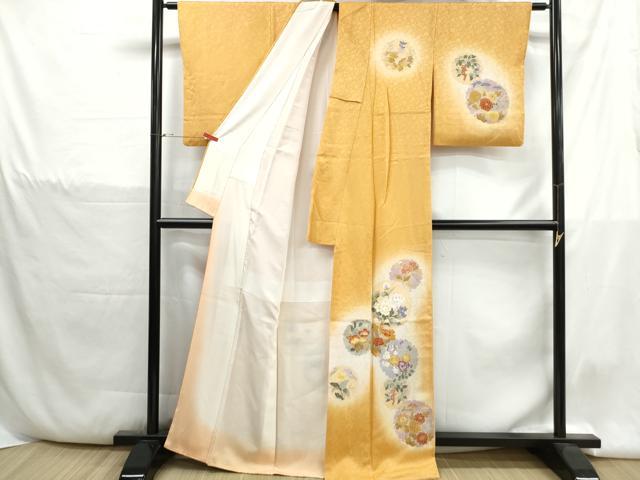 平和屋着物■訪問着　雪輪花文　暈し染め　正絹　逸品　DABH1379qa