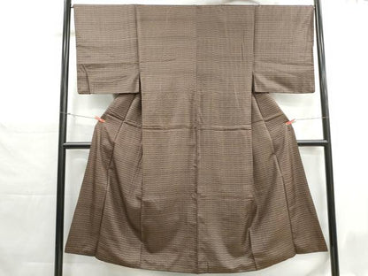 平和屋着物■男性　本場染大島　横段文　正絹　逸品　DABH1381qa