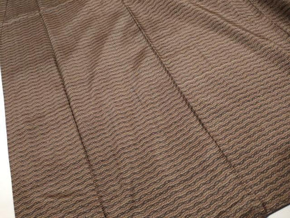 平和屋着物■男性　本場染大島　横段文　正絹　逸品　DABH1381qa