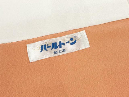 平和屋着物■上質な色無地　小花地紋　深支子色　正絹　逸品　DABH1385qa