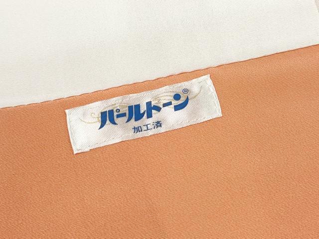 平和屋着物■上質な色無地　小花地紋　深支子色　正絹　逸品　DABH1385qa
