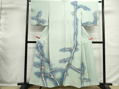 平和屋着物■訪問着　霞枝文　暈し染め　金彩　正絹　逸品　DABH1396qa