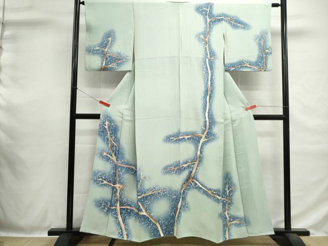 平和屋着物■訪問着　霞枝文　暈し染め　金彩　正絹　逸品　DABH1396qa