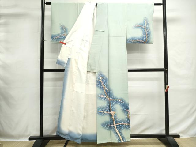 平和屋着物■訪問着　霞枝文　暈し染め　金彩　正絹　逸品　DABH1396qa