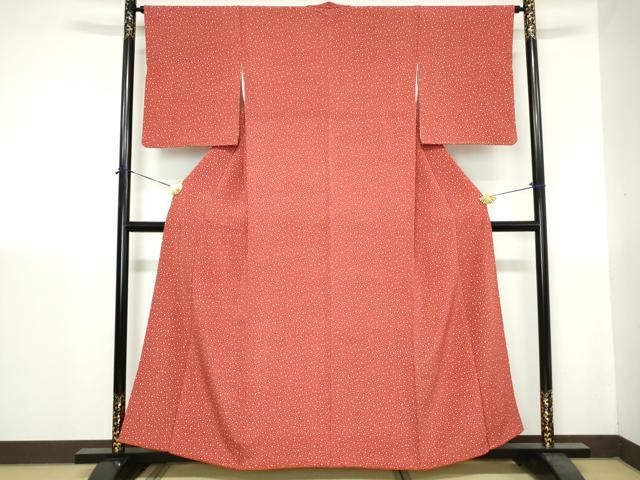 平和屋着物■上質な小紋　大小あられ文　正絹　逸品　DABH1402qa