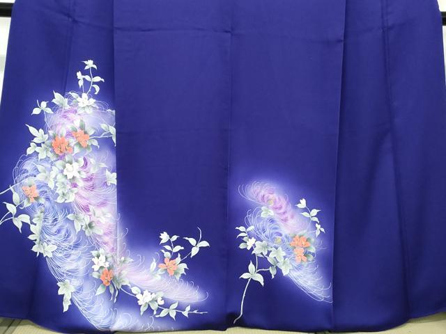 平和屋着物■訪問着　草花文　暈し染め　正絹　逸品　DABH1404qa