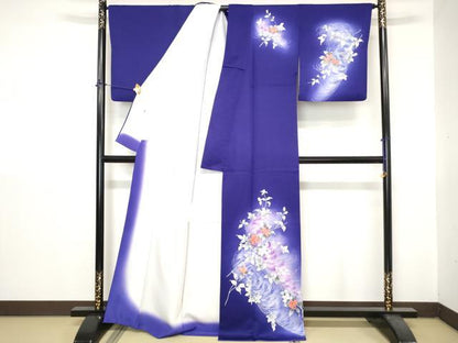 平和屋着物■訪問着　草花文　暈し染め　正絹　逸品　DABH1404qa