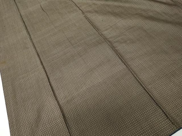 平和屋着物■男性　本場大島紬　格子文　正絹　逸品　DABH1413qa