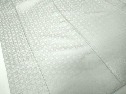 平和屋着物■上質な色無地　七宝花地紋　白藍色　正絹　逸品　DABH1417qa