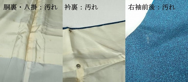 平和屋着物■上質な小紋　霞文　たたき染め　正絹　逸品　DABH1422qa