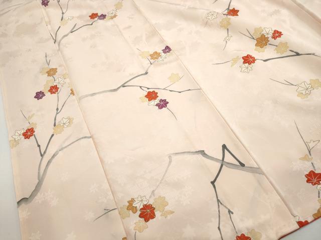 平和屋着物■上質な小紋　手描き　枝楓文　金彩　正絹　逸品　DABH1425qa