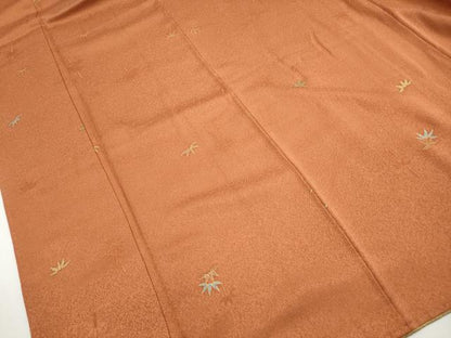 平和屋着物■上質な小紋　笹葉文　金彩　正絹　逸品　DABH1429qa